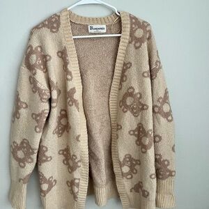 No Boundaries Cream and Brown Women's Sweater